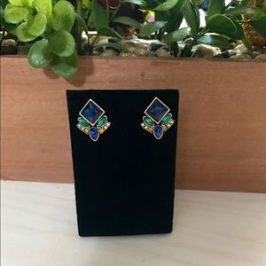 Blue & Aqua Stone Earrings